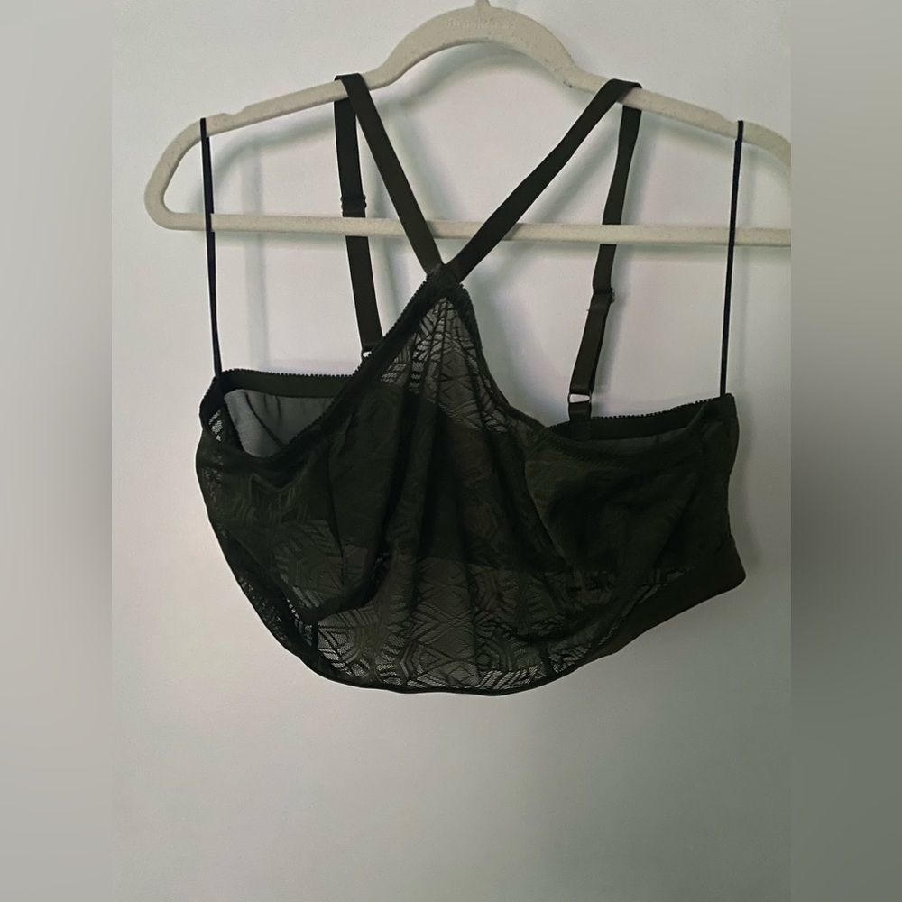 Torrid Halter Lace Bralette- Olive Green